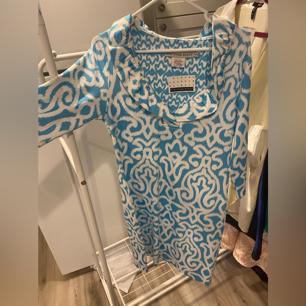 Gretchen Scott Blue and white dress
